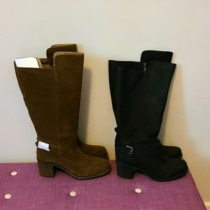 Black WIDE CALF 👢 Boots Knee High Size 9